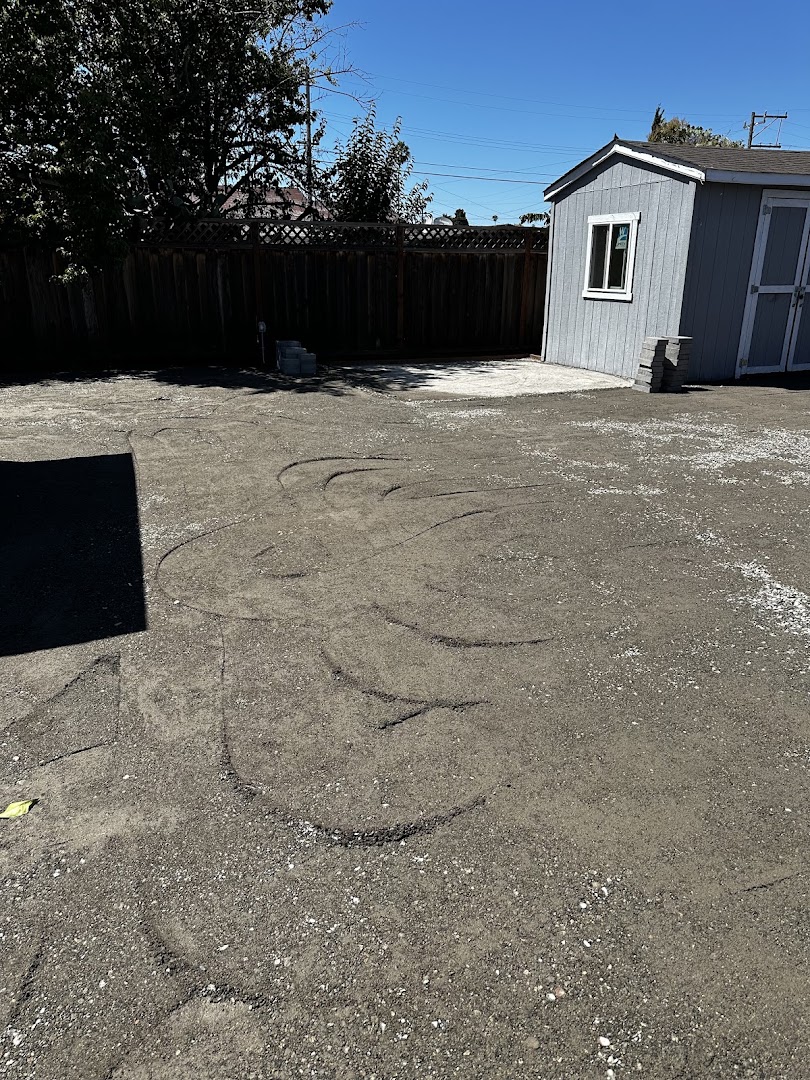 Graded and compacted base rock ready for installation